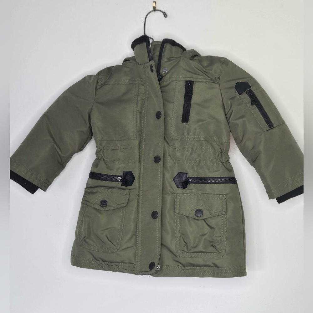 Urban Republic Ballistic Anorak Coat | Removable Pink Faux Fur Hood | 24 months